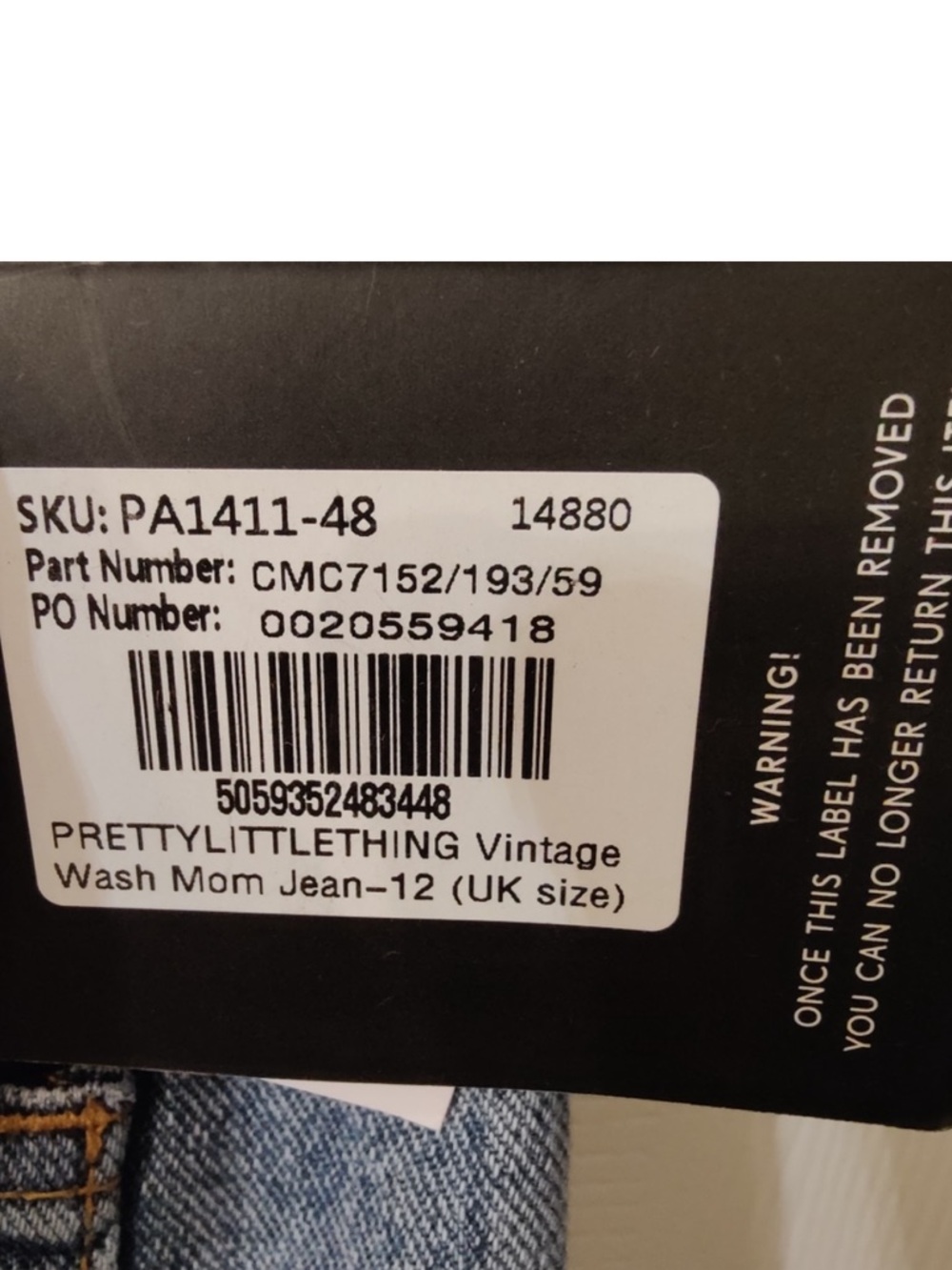 PRWTTY LITTLE THING MOM JEANS SIZE 8 NWT - Picture 6 of 7